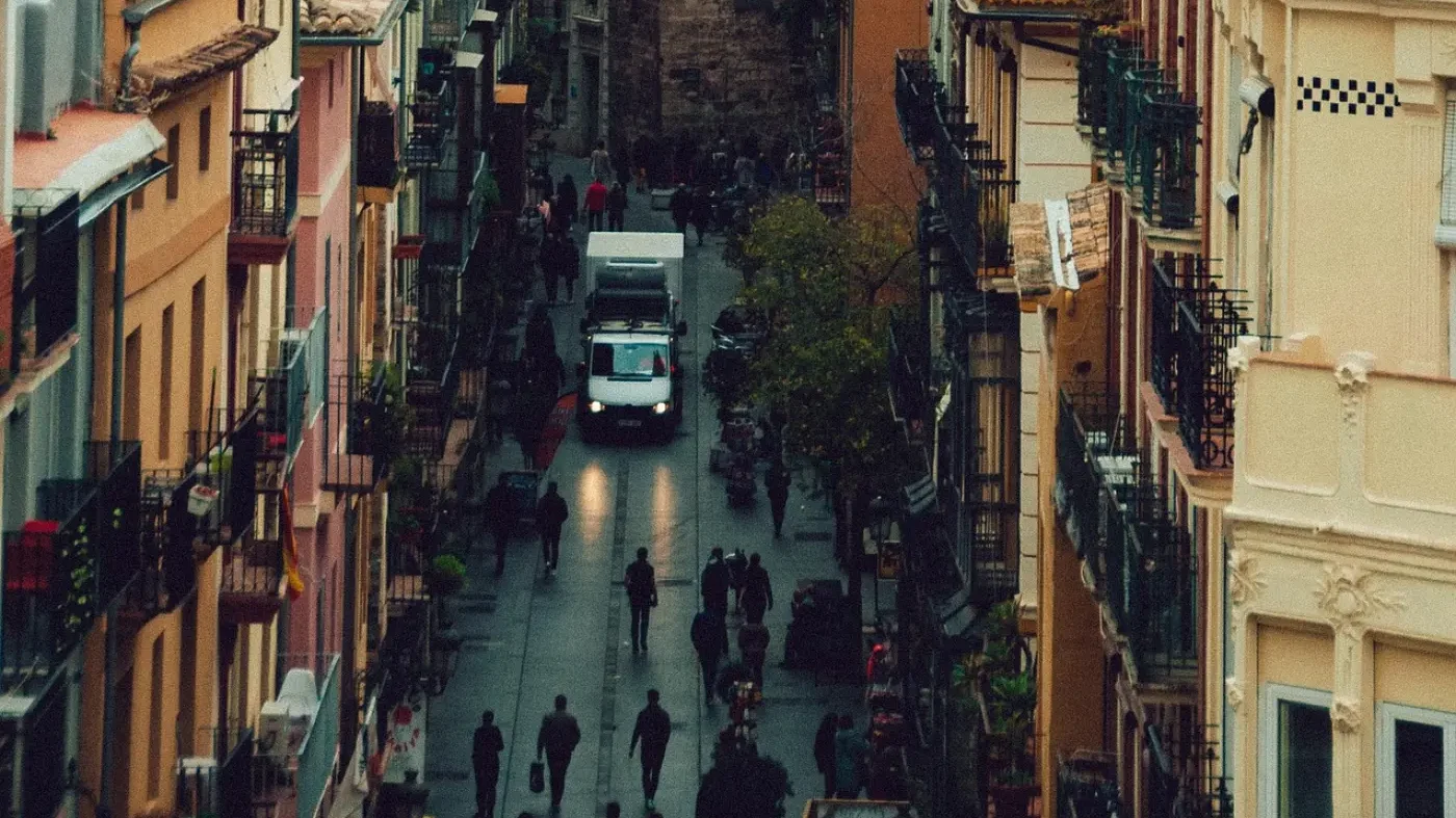 Quartier El Carmen vu des toits à Valence