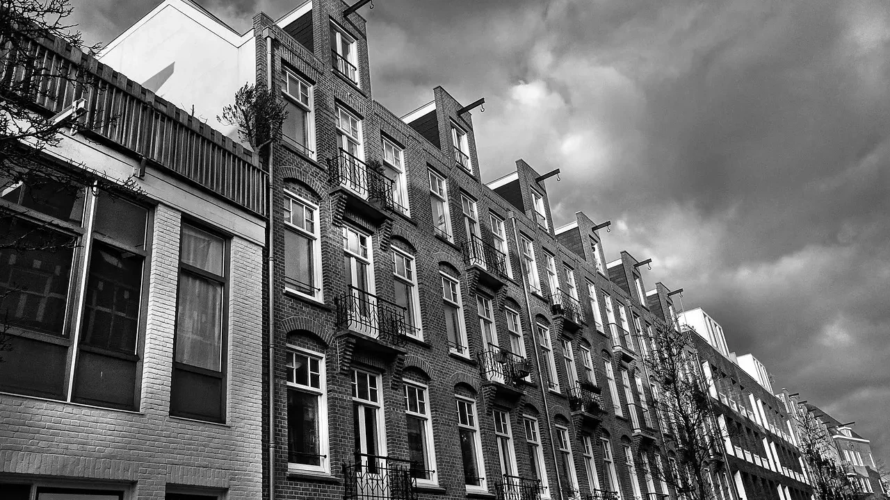 Façade noire Maison d'Anne Franck à Amsterdam